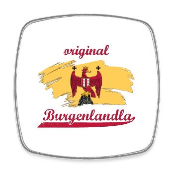 original Burgenlandla . original Burgenländer - Viereckiger Kühlschrankmagnet - Weiß - Vorne