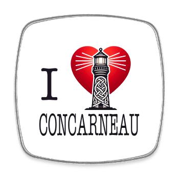 I Love Concarneau by I Love Bretagne - Square fridge magnet - white - Front