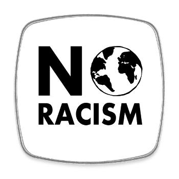 No racism - Magnet carré - blanc - Devant