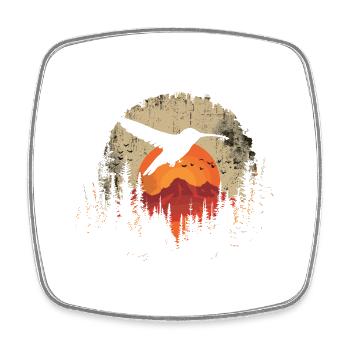 colibri, oiseau, la nature, animaux, nature sauvage, nectar - Magnet carré - blanc - Devant