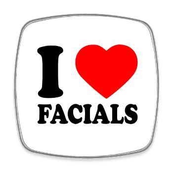 I love facials - Magnet carré - blanc - Devant