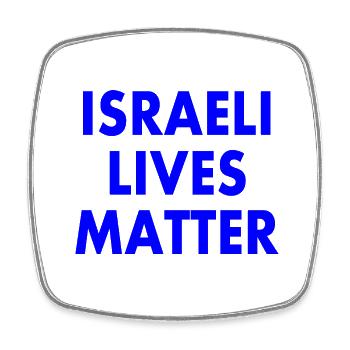 Israeli lives matter - Magnet carré - blanc - Devant