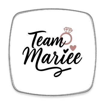 Team Mariée EVJF enterrement de vie de jeune fille - Magnet carré - blanc - Devant