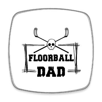 floorball floorball-papa floorball-papa unihockey-sport - Magnet carré - blanc - Devant