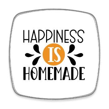 Design Happiness is homemade - Magnet carré - blanc - Devant