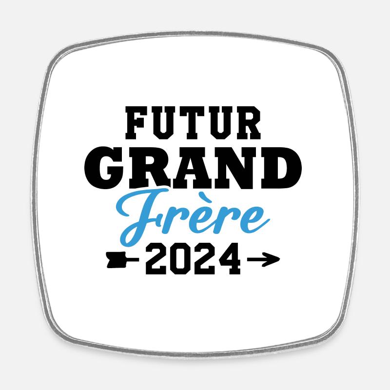 Futur Grand Frère 2024 - Magnet carré - blanc