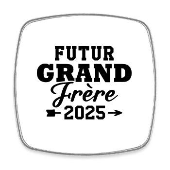 Futur Grand Frère 2025 - Magnet carré - blanc - Devant