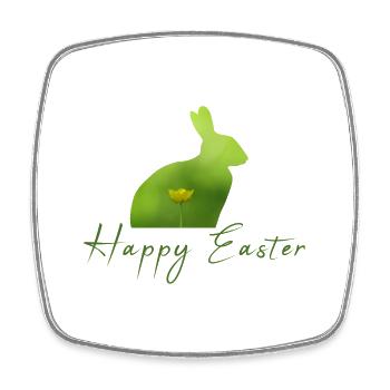 Happy Easter rabbit - Viereckiger Kühlschrankmagnet - Weiß - Vorne