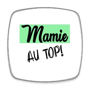 MAMIE. GRAND-MERE. FÊTE DES MÈRES - Magnet carré - blanc - Devant