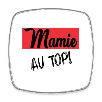 MAMIE. GRAND-MERE. FÊTE DES MÈRES - Magnet carré - blanc - Devant