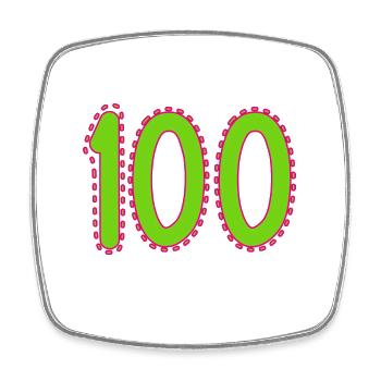 100. 100 YEARS. 100th ANNIVERSARY. BIRTHDAY 100 - Square fridge magnet - white - Front