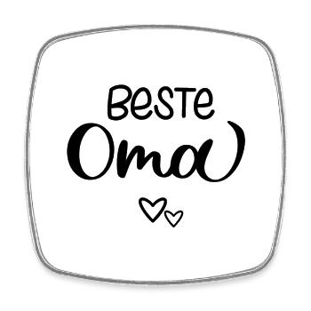 Beste Oma - Viereckiger Kühlschrankmagnet - Weiß - Vorne