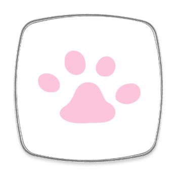 Right cat paw right cat paw jelly beans - Square fridge magnet - white - Front