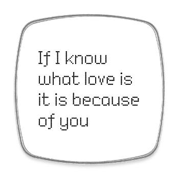 If I know what love is is because of you - Viereckiger Kühlschrankmagnet - Weiß - Vorne