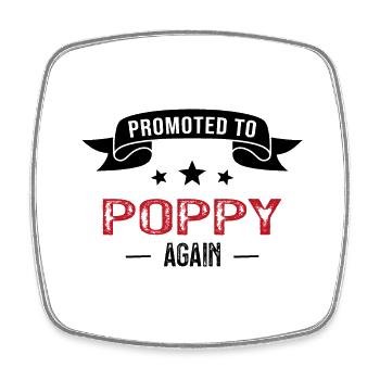 Promoted To Poppy Again Pregnancy Announce - Magnet carré - blanc - Devant