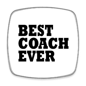 Best coach ever - Magnet carré - blanc - Devant