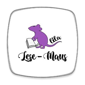 Rat de bibliothèque Lire le livre Introduction roman Ebook - Magnet carré - blanc - Devant