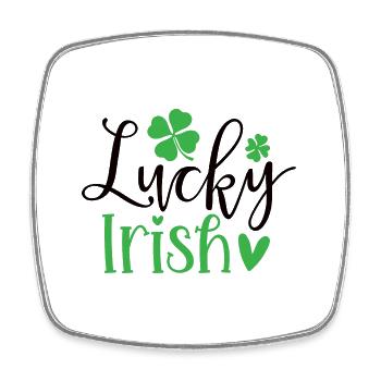Design Lucky Irish - Magnet carré - blanc - Devant