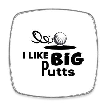 Golf Golfsport Golf-Putts Golfspieler Golfplatz - Viereckiger Kühlschrankmagnet - Weiß - Vorne
