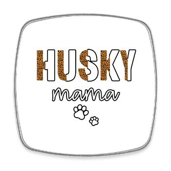 Husky Mama - Viereckiger Kühlschrankmagnet - Weiß - Vorne