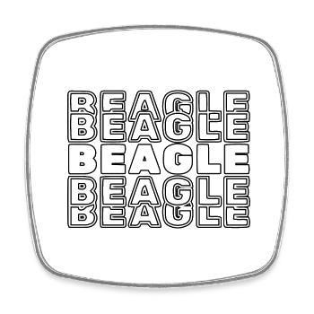 Beagle - Viereckiger Kühlschrankmagnet - Weiß - Vorne