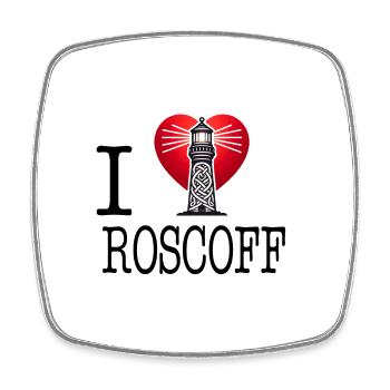 I love Roscoff von I Love Bretagne 29 - Viereckiger Kühlschrankmagnet - Weiß - Vorne
