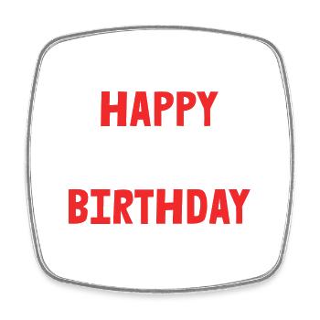 ALLES GUTE ZUM GEBURTSTAG. ALLES GUTE ZUM GEBURTSTAG. JAHRESTAG. - Viereckiger Kühlschrankmagnet - Weiß - Vorne
