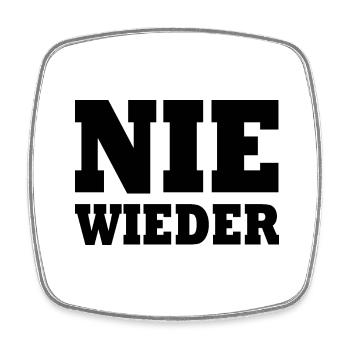 Nie wieder - Viereckiger Kühlschrankmagnet - Weiß - Vorne