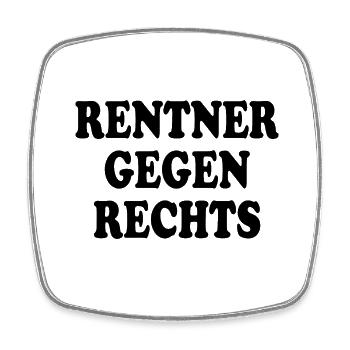 Rentner gegen rechts - Viereckiger Kühlschrankmagnet - Weiß - Vorne