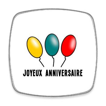 ALLES GUTE ZUM GEBURTSTAG. ALLES GUTE ZUM GEBURTSTAG. JAHRESTAG. - Viereckiger Kühlschrankmagnet - Weiß - Vorne