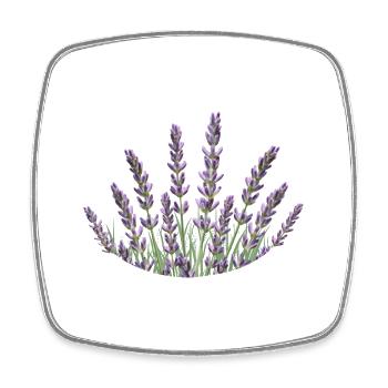 Lavendelhalme Lavendel - Viereckiger Kühlschrankmagnet - Weiß - Vorne