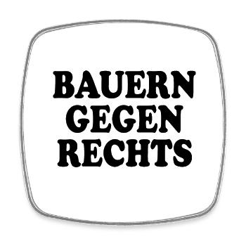 Bauern gegen rechts - Viereckiger Kühlschrankmagnet - Weiß - Vorne