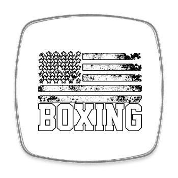 Boxing - Square fridge magnet - white - Front
