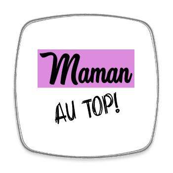 MAMA - Viereckiger Kühlschrankmagnet - Weiß - Vorne