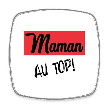 MOM. MOTHER'S DAY. HAPPY MOTHER'S DAY - Square fridge magnet - white - Front