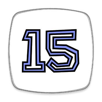 15. 15 YEARS. 15th ANNIVERSARY. 15 YEAR ANNIVERSARY. - Square fridge magnet - white - Front
