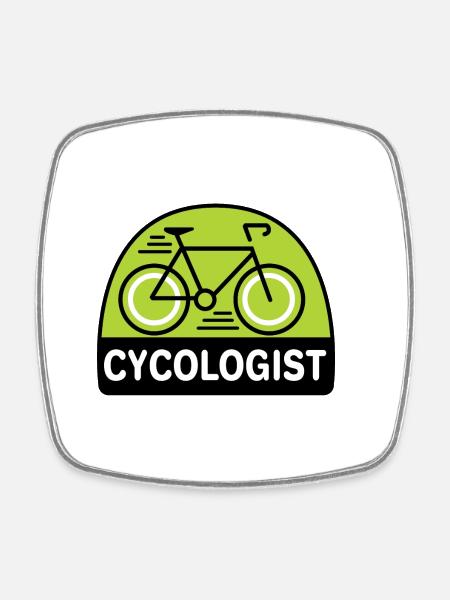 cycologist vélo velo cycliste - Magnet carré - blanc