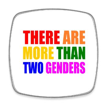 there are more than two genders - Square fridge magnet - white - Front