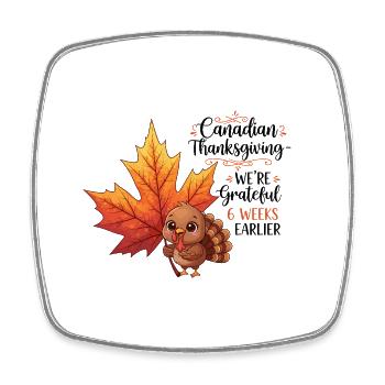 Grateful Canadian - Square fridge magnet - white - Front