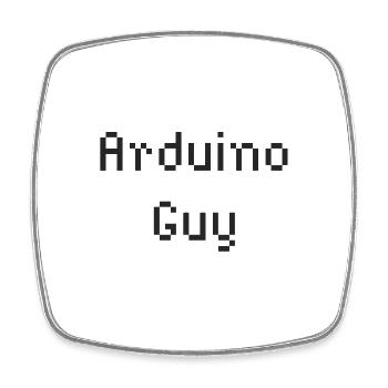 Arduino Guy - Square fridge magnet - white - Front