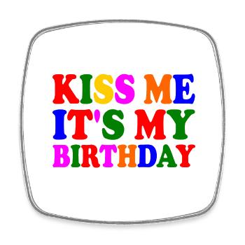 it's my birthday - Viereckiger Kühlschrankmagnet - Weiß - Vorne