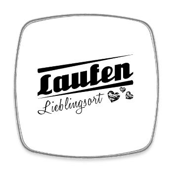 Laufen - Lieblingsort mit Stadtnamen - Viereckiger Kühlschrankmagnet - Weiß - Vorne