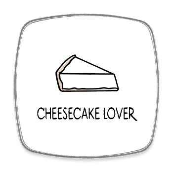 käsekuchen cheesecake-lover kuchen - Viereckiger Kühlschrankmagnet - Weiß - Vorne
