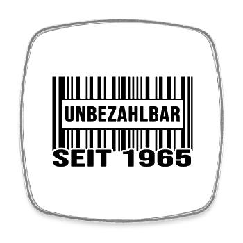 1965 geburtstag unbezahlbar barcode - Viereckiger Kühlschrankmagnet - Weiß - Vorne