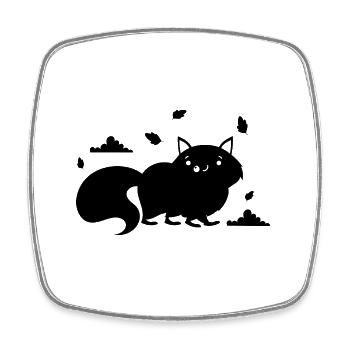 Fox Animal Zoo Animal Lovers Nature Conservation - Square fridge magnet - white - Front
