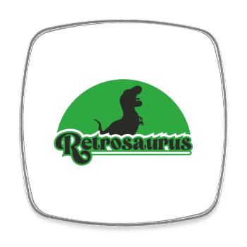 Retrosaurus oh - Viereckiger Kühlschrankmagnet - Weiß - Vorne