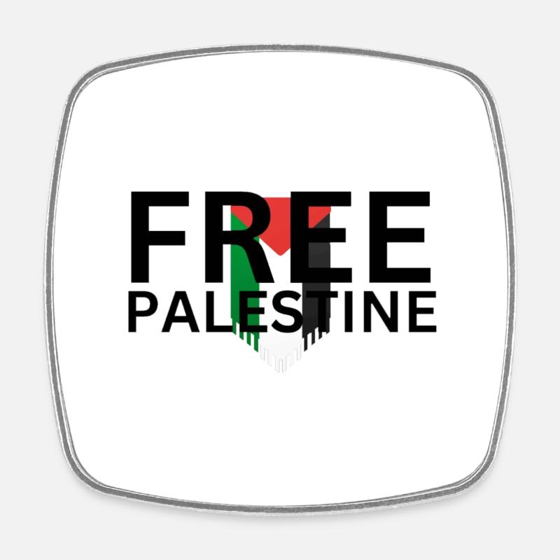 Palestine libre - Magnet carré - blanc