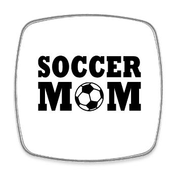 Soccer mom - Viereckiger Kühlschrankmagnet - Weiß - Vorne