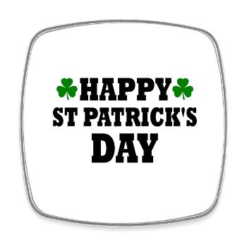happy st patricks day - Square fridge magnet - white - Front