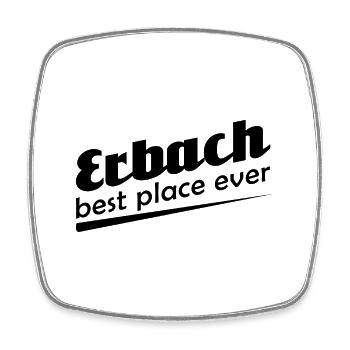 Erbach - Stadt best place ever - Viereckiger Kühlschrankmagnet - Weiß - Vorne